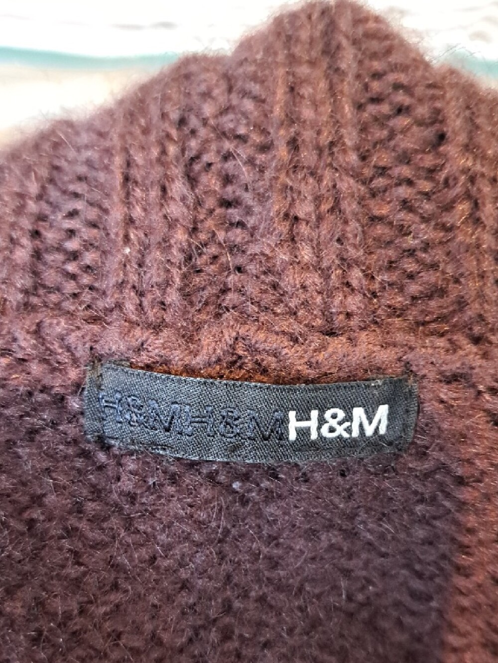 H&M Plum Shawl-Collar Single-Button Knit Cardigan - Picture 5 of 5